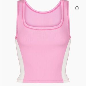 SKIMS bubble gum pink tank top